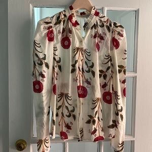 Alix of Bohemia fall ‘22 XS cotton hand block printed blouse.